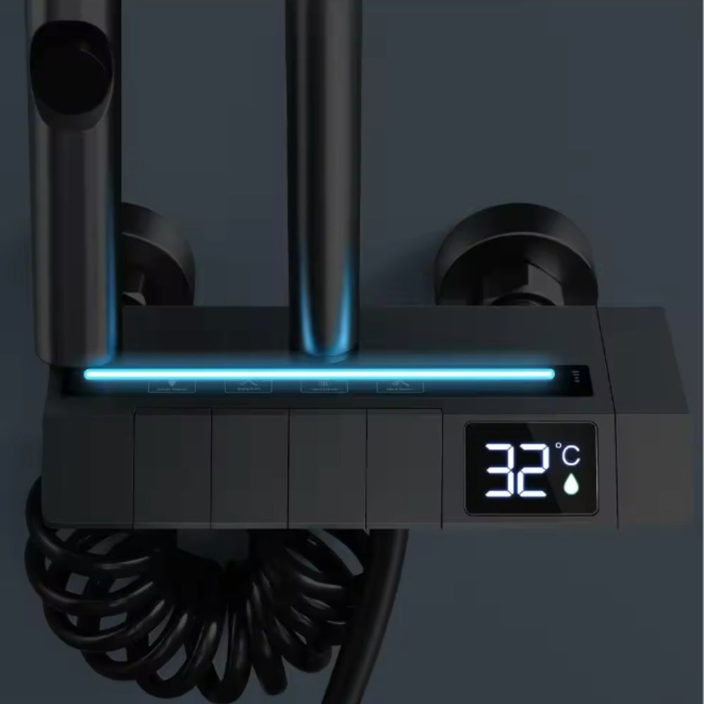 Sprchový set s digitálnym displejom 4 v 1