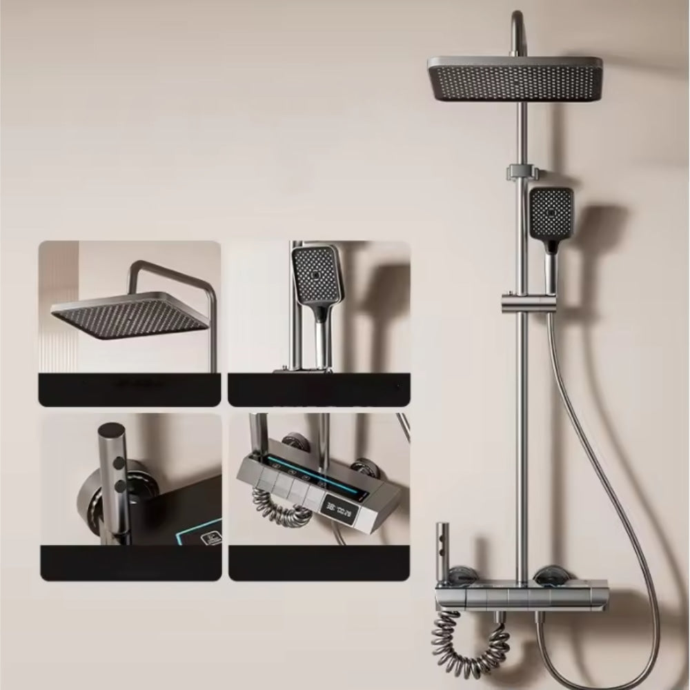Sprchový set s digitálnym displejom 4 v 1