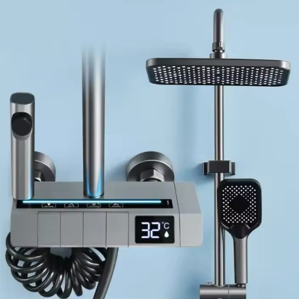Sprchový set s digitálnym displejom 4 v 1