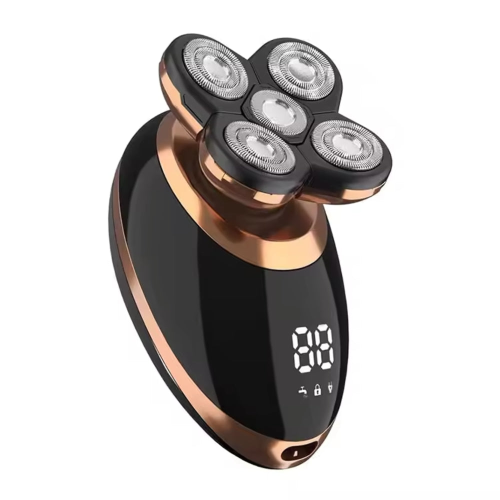 Bezdrôtový vodeodolný pánsky holiaci strojček a zastrihávač 5 v 1