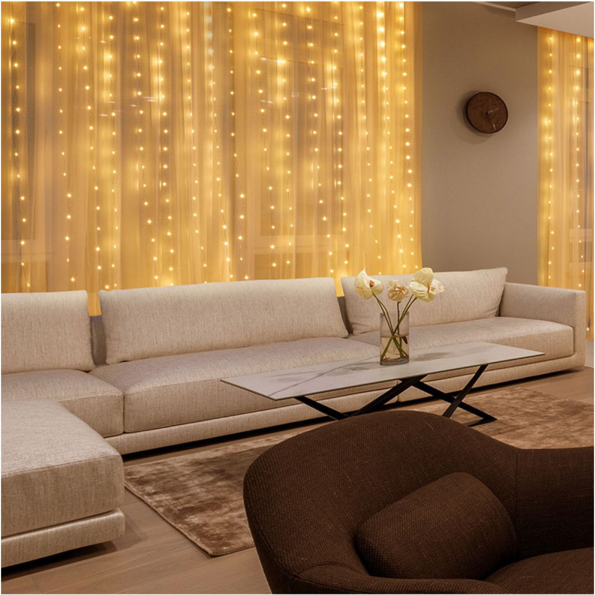 LED Svetelný záves 3x3m