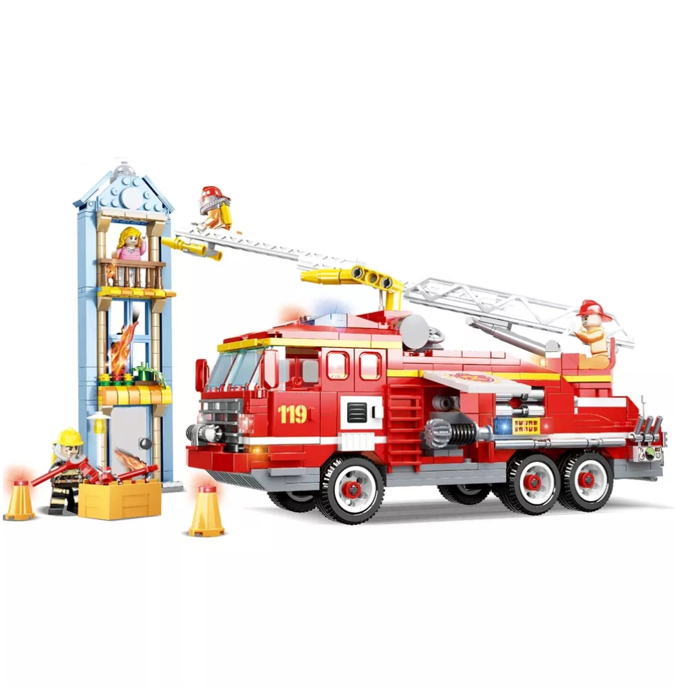 Stavebnica Hasičské auta - 737 kusov