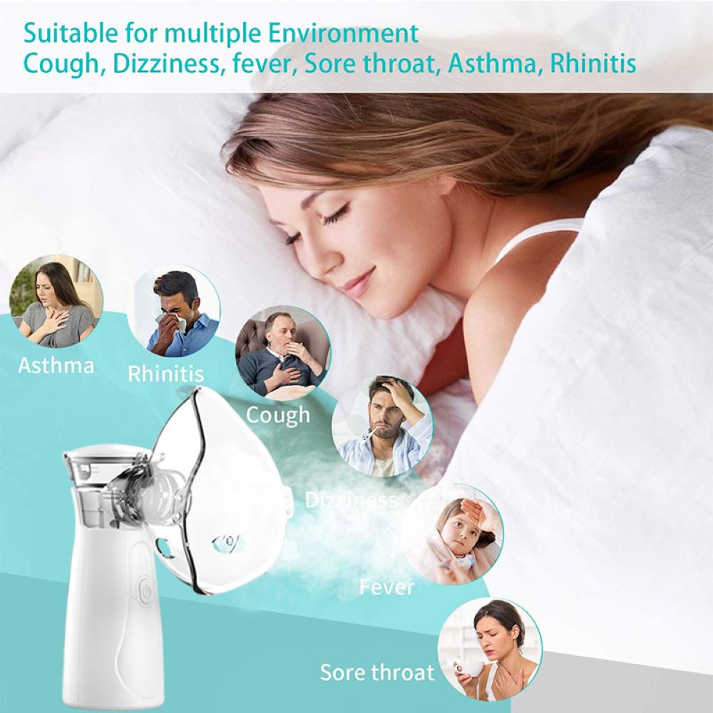 Tichý inhalátor na batériu pre bábätká, deti a dospelých