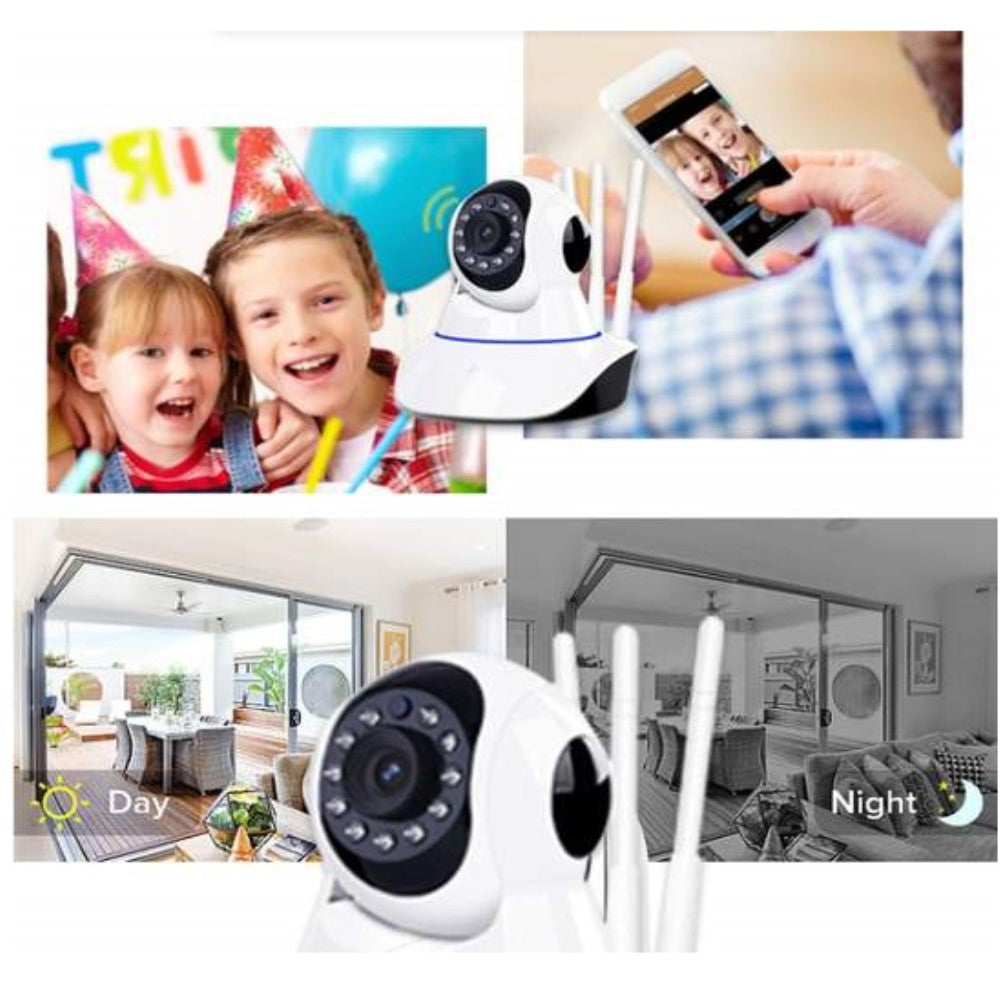 Bezdrôtová 360° otočná kamera s nahrávaním zvuku a nočným záznamom