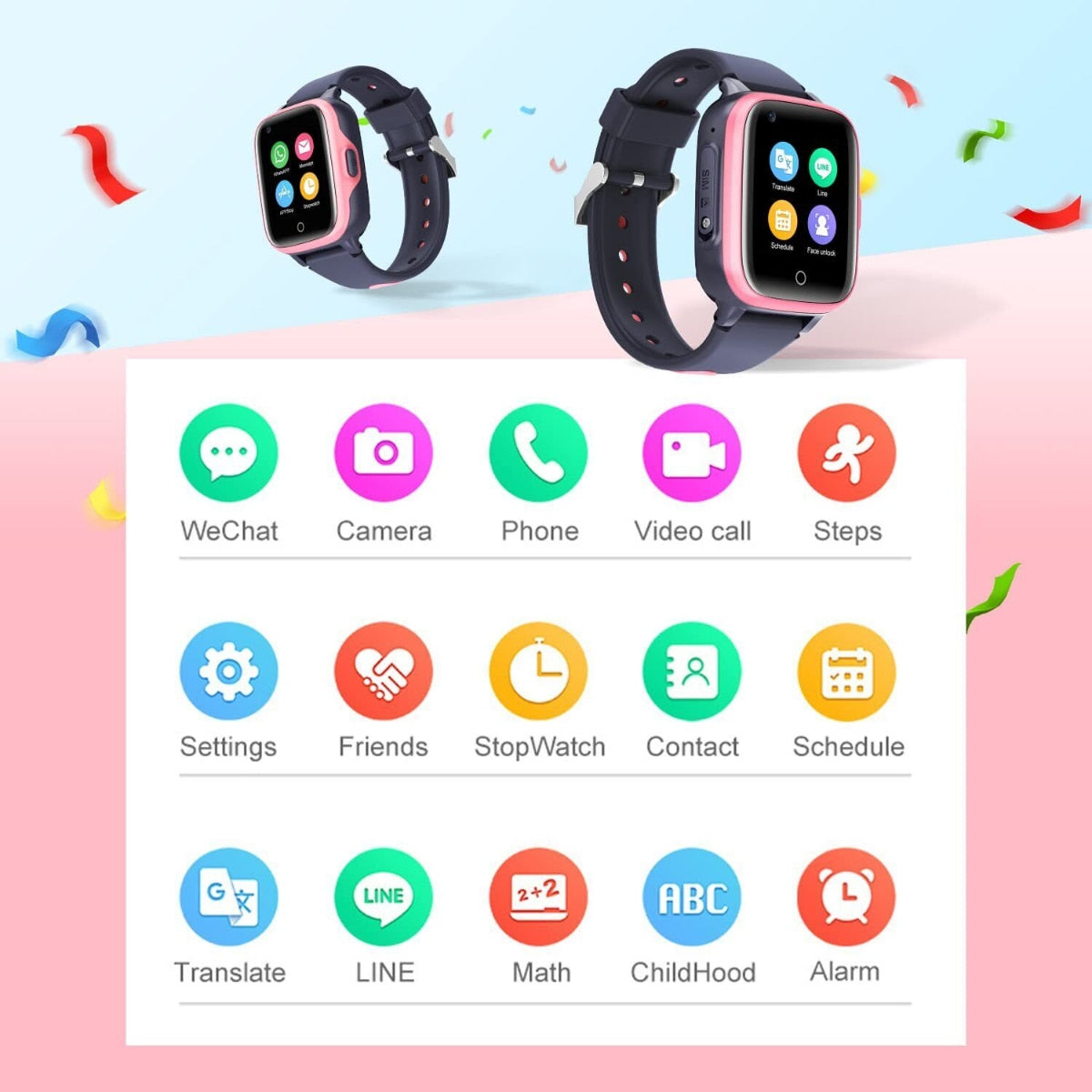 Inteligentné hodinky pre deti SmartKid Pro so sim kartou, GPS, fotoaparátom
