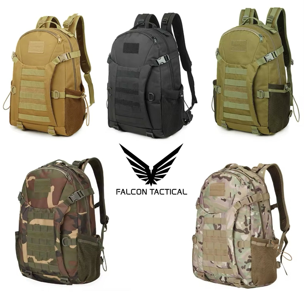 Taktický batoh Falcon Tactical 45L – Nepremokavý Oxford, MOLLE systém, outdoor/military