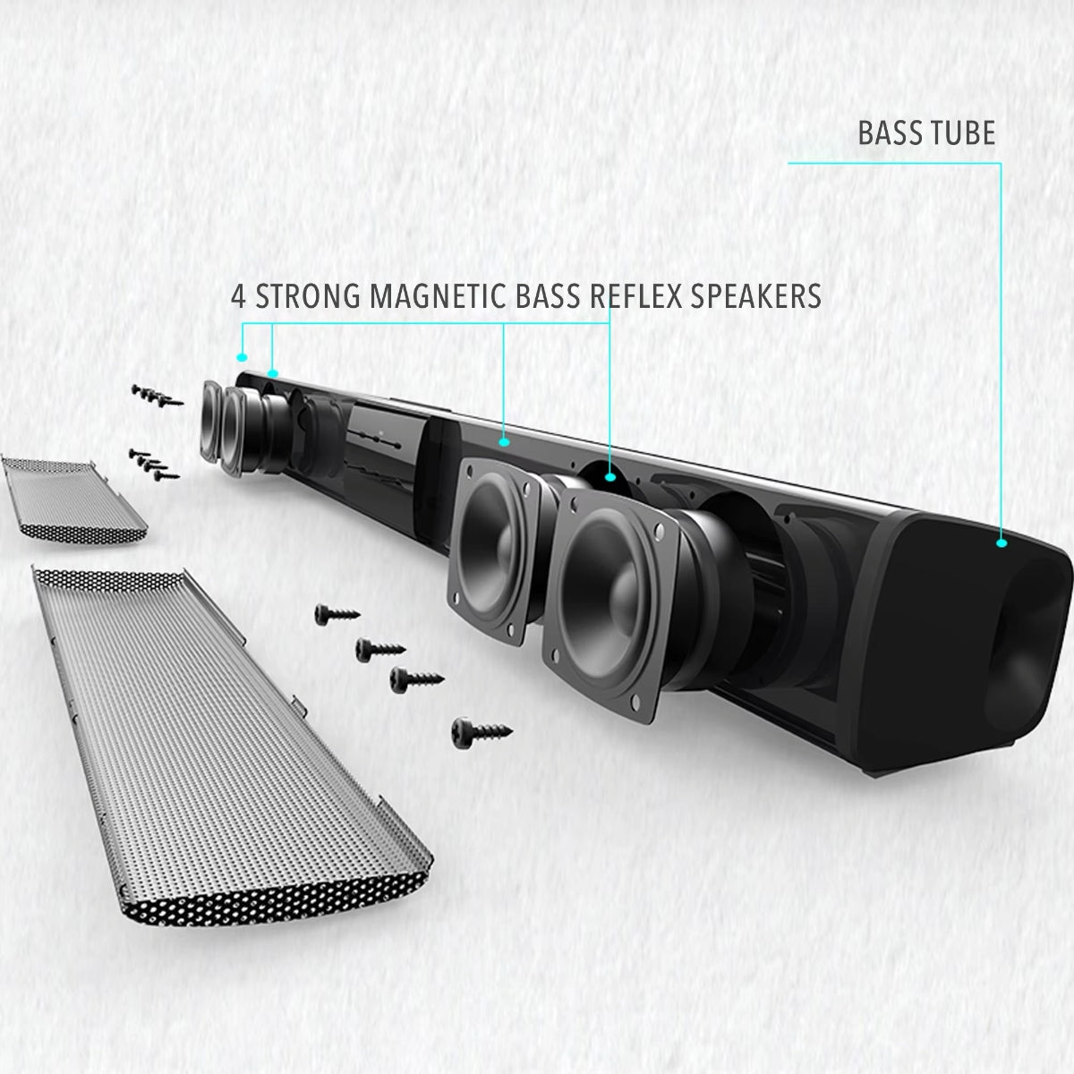 SonicLine 4.0 Bluetooth soundbar – 55 cm, 4 reproduktory, priestorový zvuk