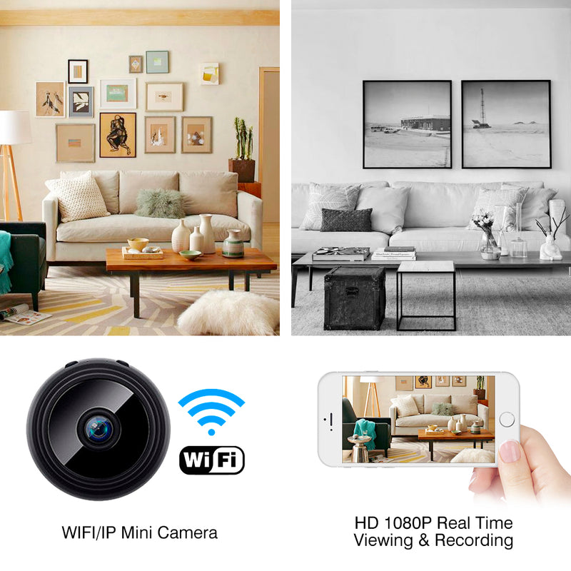 Mini monitorovacia kamera, WiFi, živé sledovanie live, denné a nočné nahrávanie